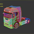 Silver Scania Tractor Truck With Modern Front Design And Shiny Exterior