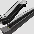 Modern Elevator Automatic Ramp and Step Elevator Escalator Group 3d model