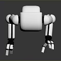 Industrial Robot Single Wheel Robot Double Wheel Robot Assistant Small Robot 3d model