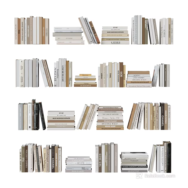 Stacked Books And Magazines With Various Colors Sizes And Styles On 3d model 