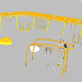 Outdoor Playground Sports Equipment With Yellow Frame For Kids Playing And Climbing Activities