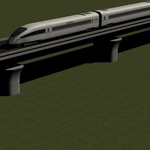 modern high-speed rail 3d model