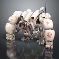 Modern Robot Mech Warrior Machine Battlearm Mechanical Battlearm Machine Warrior 3d model