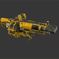 Golden And Black Mechanical Device With Complex Structure And Metal Components