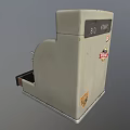 Vintage Commercial Cash Register With Open Drawer Digital Display And Keypad Features