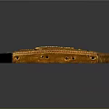 Bronze Gilded Belt Ornament With Dragon Pattern And Inlaid Gemstones