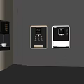 Modern Wall Mounted Daily Appliances With Digital Display And Control Buttons 3d model