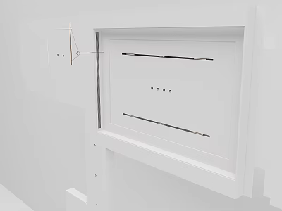 Modern Minimalist White Ceiling Design With Sleek Lines And Flat Panel Surface 3d model