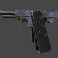 Two Classic Metal Pistols With Vintage Design And Detailed Grips