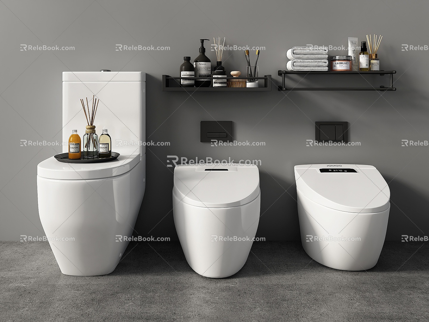 Toilet Smart Toilet Toilet Toilet Bathroom Small Bath Supplies Bathroom Supplies 3d model