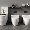 Toilet Smart Toilet Toilet Toilet Bathroom Small Bath Supplies Bathroom Supplies 3d model