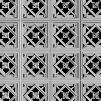 Modern brick wall decorative surface 3d model
