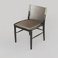 Modern Leisure Chair With Leather Cushion Sleek Backrest And Black Frame Design