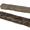 Rustic Stone Wood Beams With Natural Aged Texture And Decorative Holes