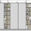 Modern Bookcase Wall Cabinet Decorative Cabinet Storage Cabinet Bookshelf 3d model