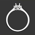White Ring Shaped Household Product With Prong Top Design For Daily Living Use