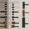 Modern Door Handles Various Styles Black Gold Brown With Keypad Lock Design