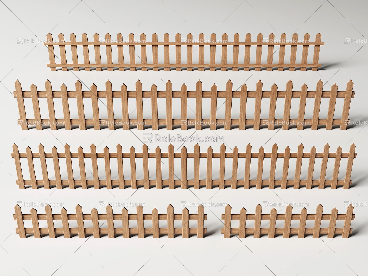 Fence fence fence wooden fence garden fence anticorrosive wooden fence fence fence fence 3d model