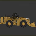 Yellow Heavy Duty Front Loader With Large Tires And Front Bucket For Industrial Use