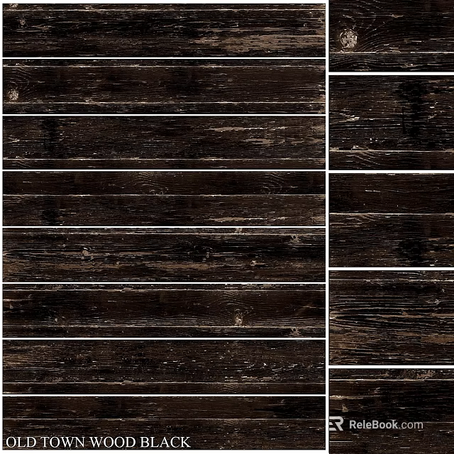 Dark Wooden Planks With Natural Grain Texture And Rustic Brown Surface Finish 3d model