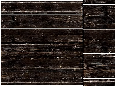 Dark Wooden Planks With Natural Grain Texture And Rustic Brown Surface Finish 3d model