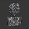 Modern Table Lamp With Gray Fabric Shade And Silver Metallic Base