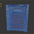 Ancient Gate Stone Gate Large Wooden Door Classical Gate Antique Gate Game Gate Entrance Gate 3d model