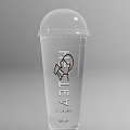 White Beverage Cup With Transparent Lid Coffee Drinking Illustration And HOTEL Logo