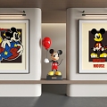 Cartoon Painting Cartoon Decorative Painting Mickey Painting 3d model