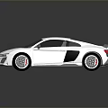 Silver Audi Sports Car With Sleek Exterior Design And Stylish Alloy Wheels