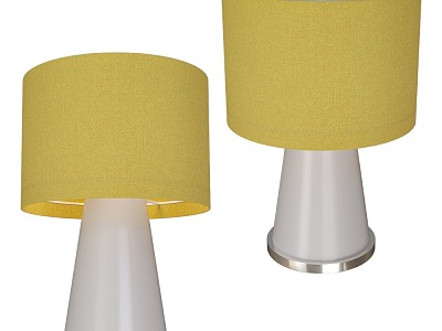 Yellow cloth lampshade table lamp model