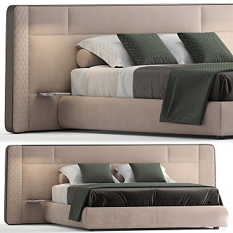 Conte double bed 3d model