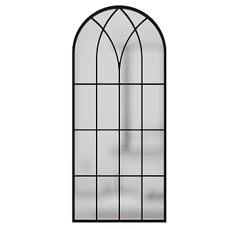 French Glass Window French Window Arched Window 3d model