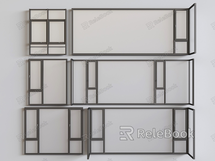 modern floor-to-ceiling windows model