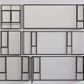 modern floor-to-ceiling windows 3d model