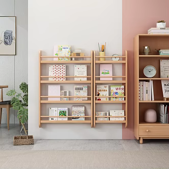 Nordic Bookshelf 3d model