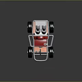 Electric Toy Go Kart With Red Seat Silver Frame And Black Tires For Kids