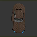 Futuristic Sports Car With Gull Wing Doors And Unique Textured Body Design