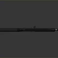 Modern Black Tactical Rifle With Rail Magazine And Ammunition Bullets