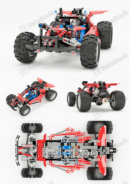 Modern toy car four-wheel drive model