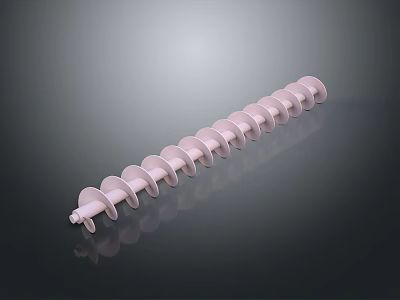 Pink Spiral Lighting Combination on Dark Background with Reflective Surface 3d model