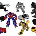 Modern Robot Toy Robot Cartoon Robot Transformers Toy Car 3d model