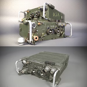 wireless telegraph receiver transmitter military equipment 3d model