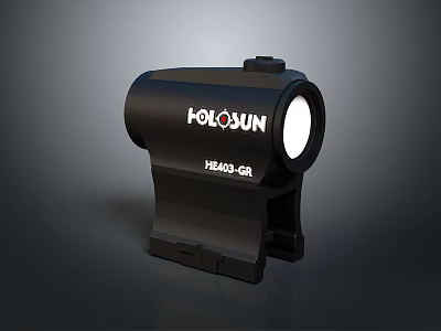 HOKOSUN HB403 GR Black Tactical Weapon Red Dot Sight With Durable Mount 3d model