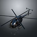 Sleek Black Helicopter With Rotors And Fuselage Design On Gray Background