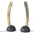 Premium Wireless Headphones With Gold Frame Black Ear Cups And Control Panel Design