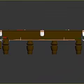 Professional Billiard Table With Green Felt Surface Wooden Legs Cue And Balls