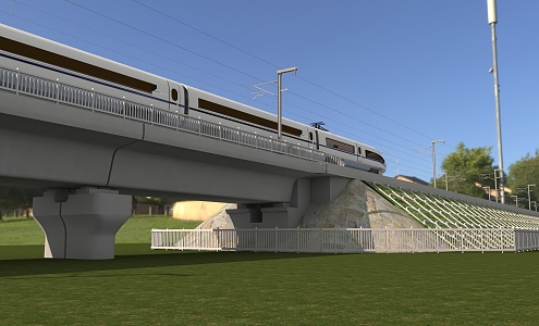 railway bridge 3d model