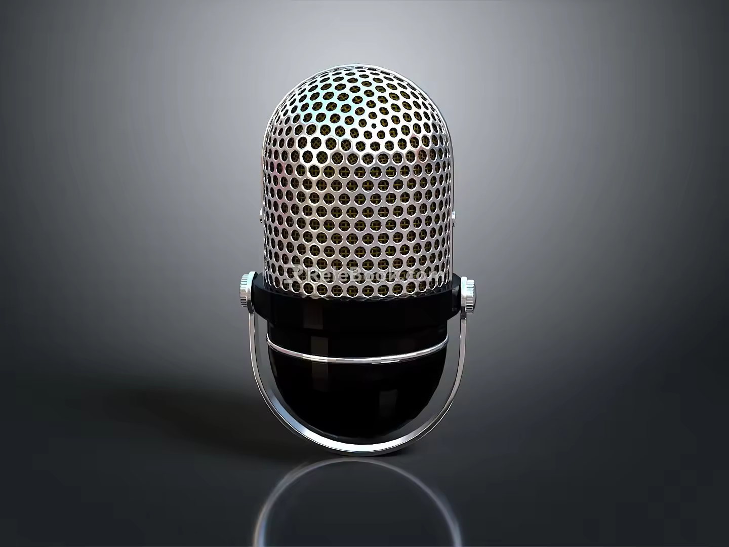 Microphone Amplifier Capacitor Microphone High-end Microphone Wheat Desktop Microphone Broadcasting Microphone 3d model