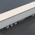 Green Modern Semi Truck Featuring White Cargo Trailer And Sleek Design
